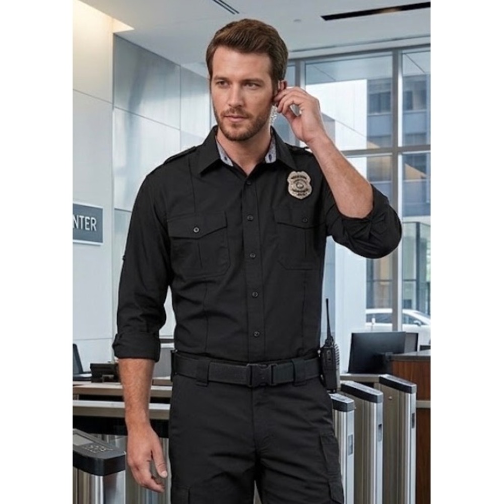 Galls G-Flex Class B Convertible Sleeve Shirt Dark Navy SH2449 Mens MD LNG NWT